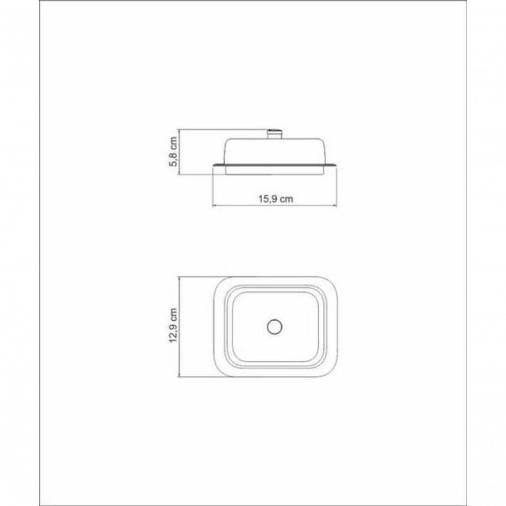 Manteigueira Retangular Tramontina Rotonda Em Aço Inox Com Tampa - 4