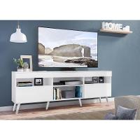 Rack Retrô Para Tv Até 65´´ Com 2 Portas Branco - 2