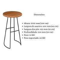 Mesa Bistrô Alta Para Aérea Gourmet 100 Cm Aurora Peroba - 7