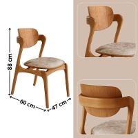 Conjunto Com 2 Cadeiras Madeira Solaris Gold Moderna Mobília Milano / Imbuia Nat. - 3