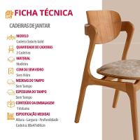 Conjunto Com 2 Cadeiras Madeira Solaris Gold Moderna Mobília Milano / Imbuia Nat. - 5