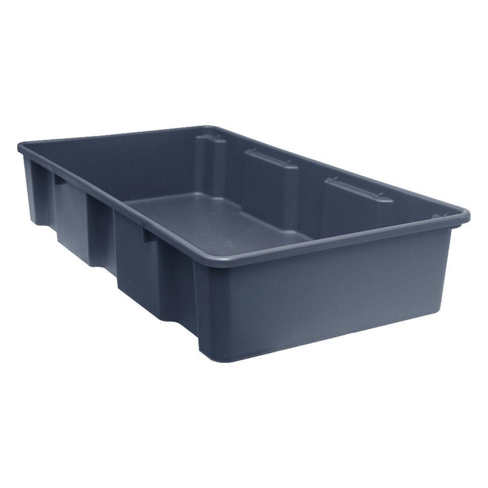 Caixa Organizadora Plástico 32 Litros Cinza Presto Multiuso Reforçada Polipropileno Empilhável - 1