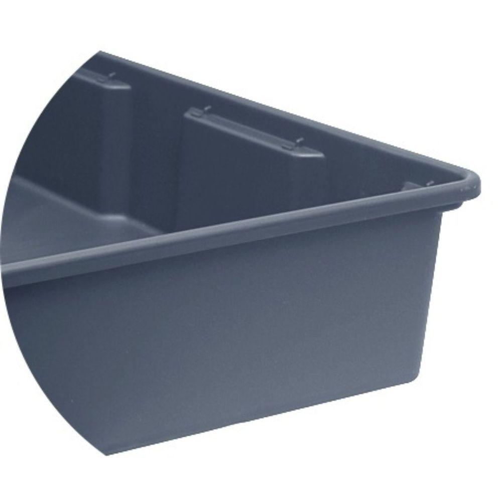 Caixa Organizadora Plástico 32 Litros Cinza Presto Multiuso Reforçada Polipropileno Empilhável - 3