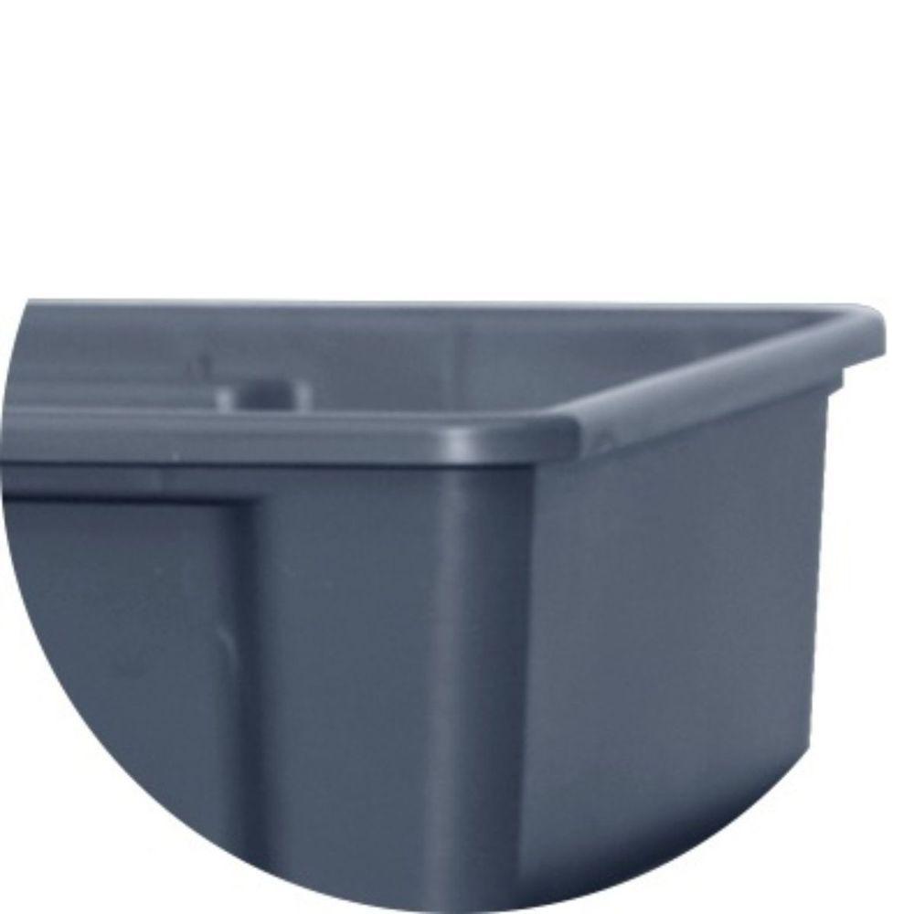 Caixa Organizadora Plástico 32 Litros Cinza Presto Multiuso Reforçada Polipropileno Empilhável - 4