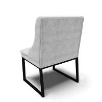 Cadeira Sala De Jantar Industrial Preto Kit 4 Liz Suede Cinza D03 - D'rossi - 7