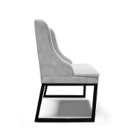 Cadeira Sala De Jantar Industrial Preto Kit 4 Liz Suede Cinza D03 - D'rossi - 10