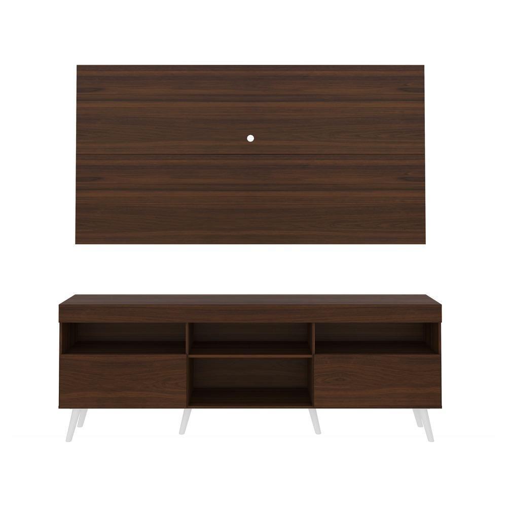 Rack Retrô Com Painel Para Tv Até 65´´ Flórida Fg3133 Madeirado/branco - 8