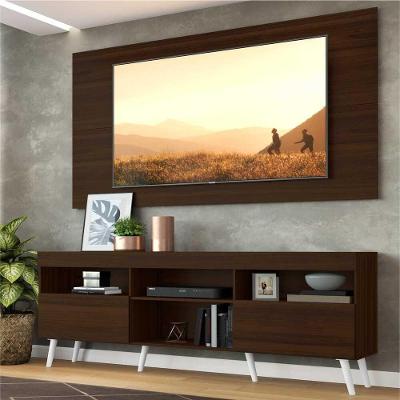 Rack Retrô Com Painel Para Tv Até 65´´ Flórida Fg3133 Madeirado/branco