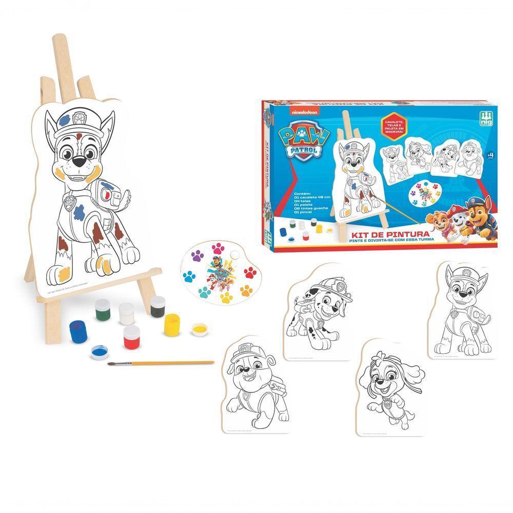 Kit De Pintura Infantil Patrulha Canina - 13 Peças - Nig - 1