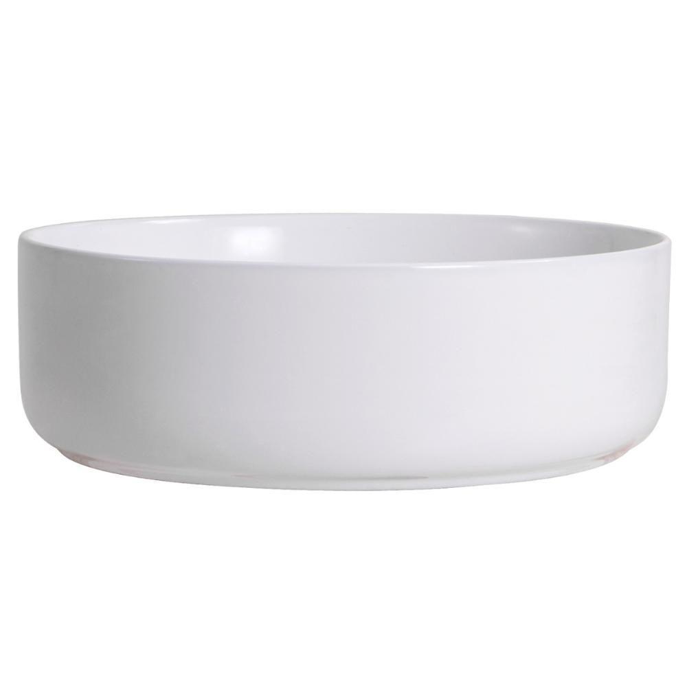 Cuba Pia De Apoio Redonda Para Banheiro/lavabo 36cm Vienna Zagonel Louças - Branco - 6