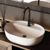 Cuba Pia De Apoio Oval Para Banheiro/lavabo 50x38 Capri Zagonel Louças - Com Deck - Branco - 2