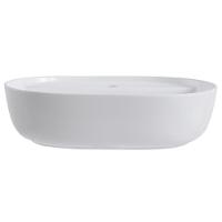 Cuba Pia De Apoio Oval Para Banheiro/lavabo 50x38 Capri Zagonel Louças - Com Deck - Branco - 6