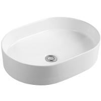 Cuba Pia De Apoio Oval Para Banheiro/lavabo 50x37 Capri Zagonel Louças - Sem Deck - Branco - 1