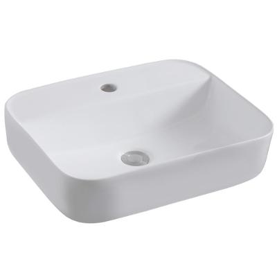 Cuba Pia De Apoio Retangular Para Banheiro/lavabo 50x39cm Cannes Zagonel Louças - Com Deck - Branco