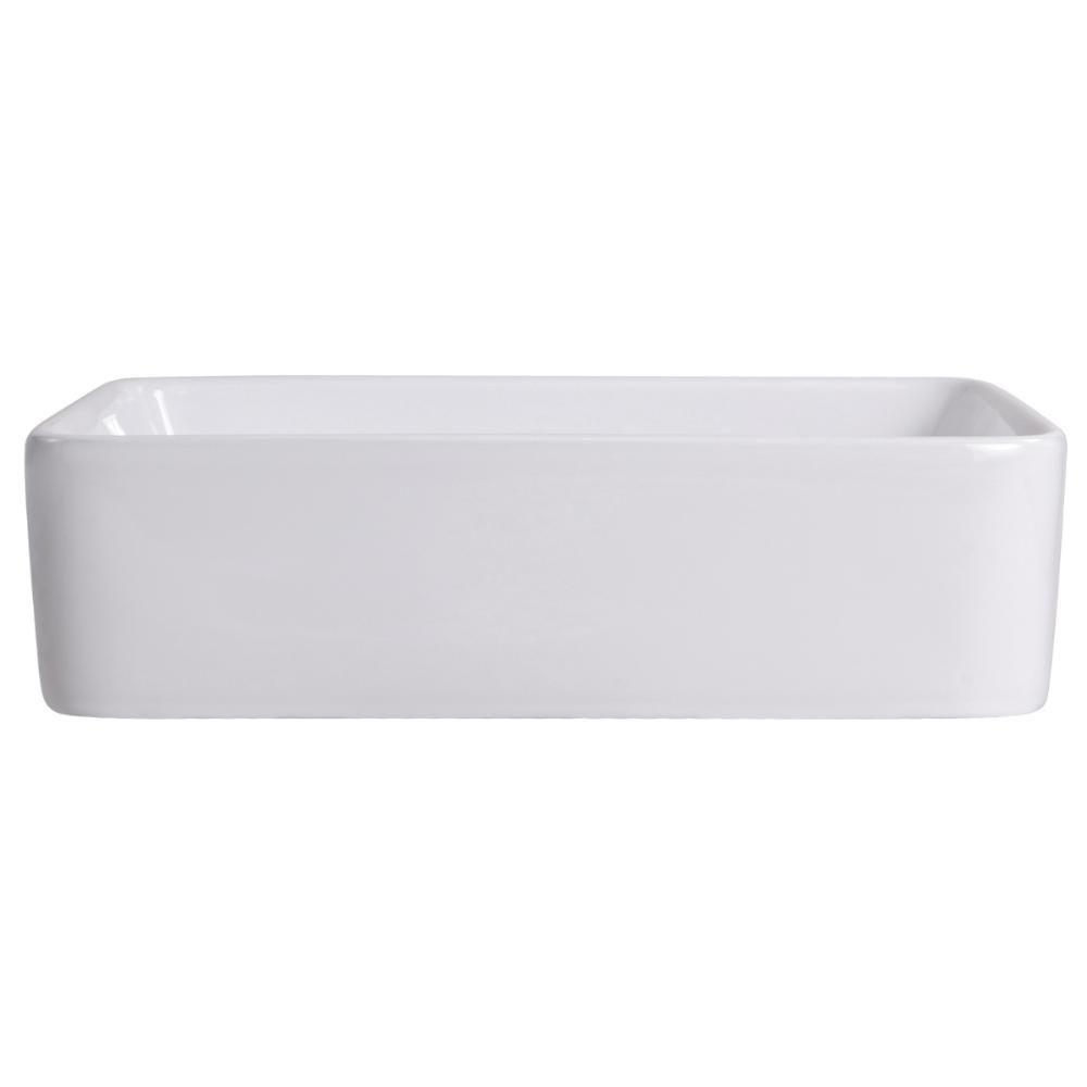 Cuba Pia Semi Encaixe Retangular Para Banheiro/lavabo 48x37cm Lume Zagonel Louças - Sem Deck - Branco - 6