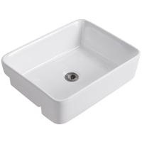 Cuba Pia Semi Encaixe Retangular Para Banheiro/lavabo 48x37cm Lume Zagonel Louças - Sem Deck - Branco - 1