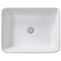 Cuba Pia Semi Encaixe Retangular Para Banheiro/lavabo 48x37cm Lume Zagonel Louças - Sem Deck - Branco