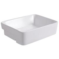 Cuba Pia Semi Encaixe Retangular Para Banheiro/lavabo 48x37cm Lume Zagonel Louças - Sem Deck - Branco - 5