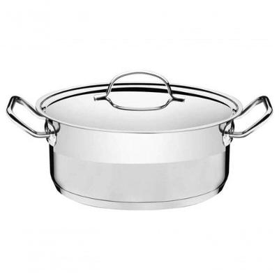 Caçarola Rasa Tramontina Professional 28cm Em Aço Inox Com Detalhe Satinado