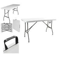 Mesa Dobravel 1,83m Gigante Vira Maleta 400kg Camping Praia Dj Festa Multiuso Com Alça Profissional - 1