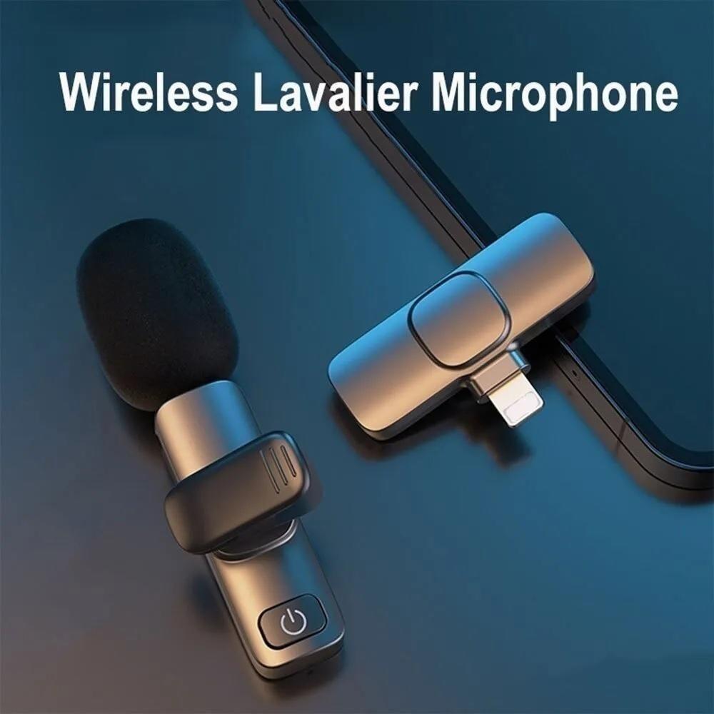 Microfone De Lapela Condensador Sem Fio Celular Ios Gravacao Live 20m Iphone Ipad Lightning Profissional - 6