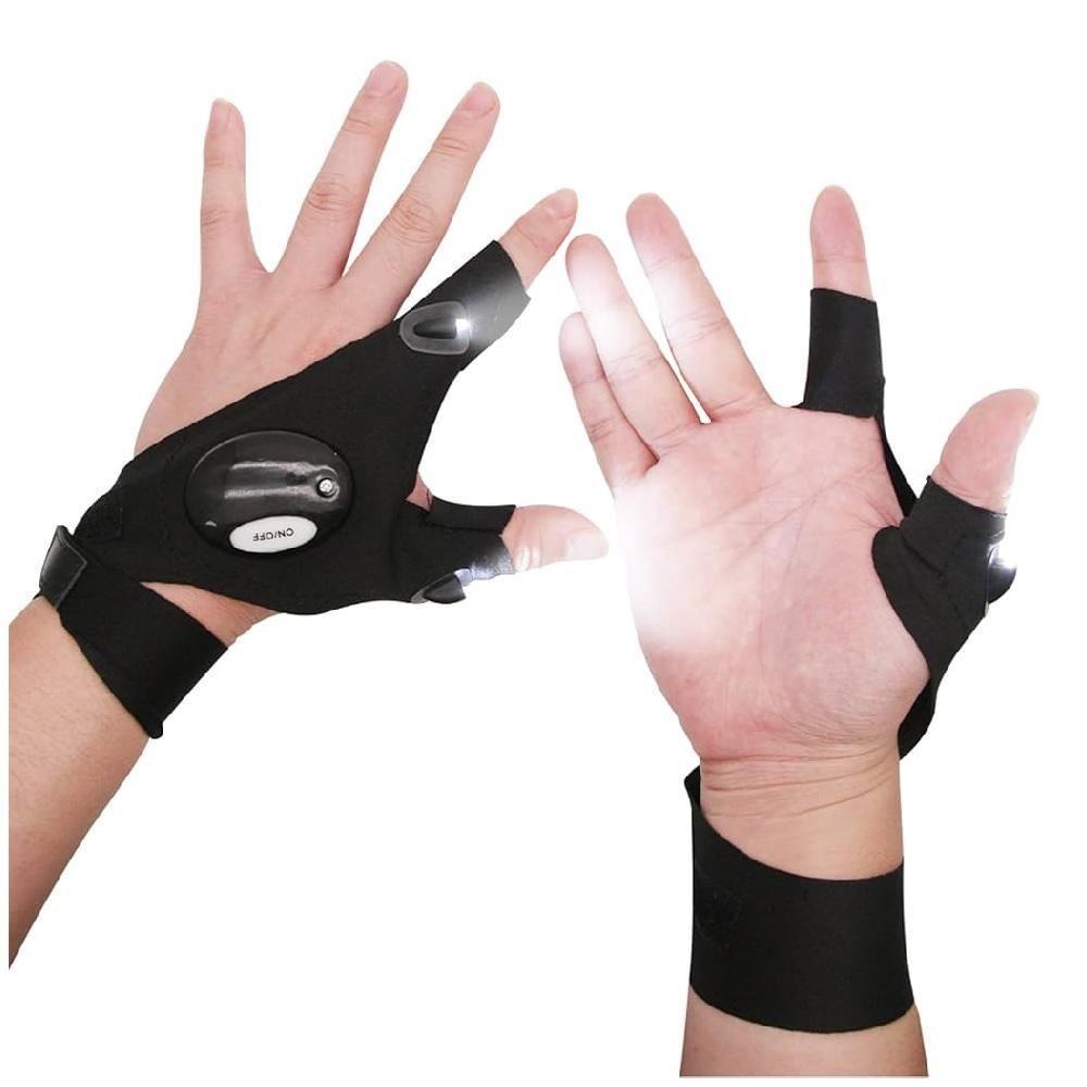 Luva Lanterna De Mao Pesca Luminaria Iluminacao Led Consertos A Prova Agua Camping Reparos Automoveis Multifuncional - 1