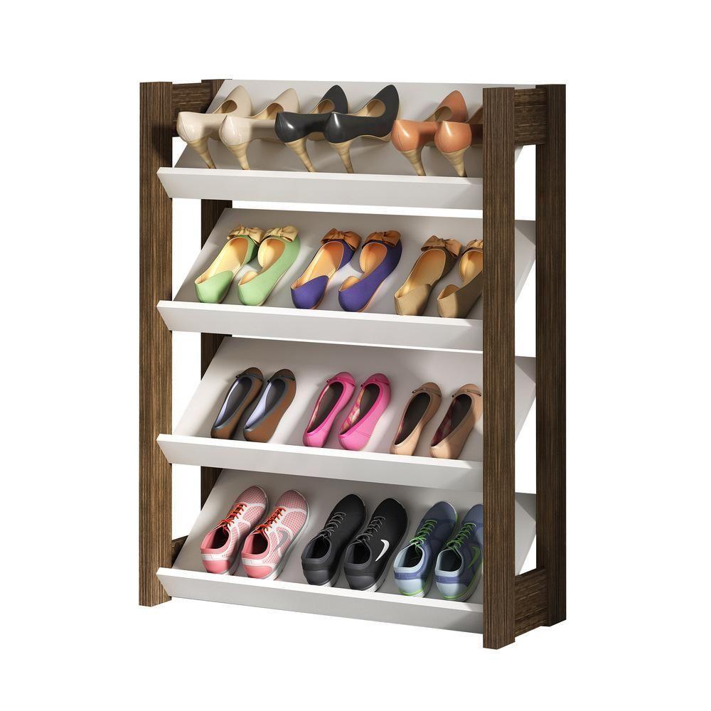 Sapateira Multimóveis Cr35006 Branco/Nogal - 3