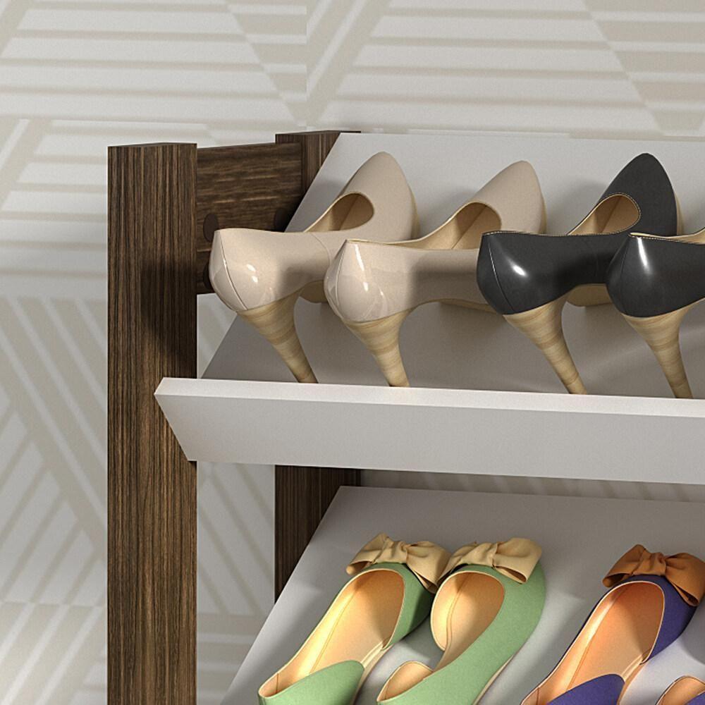 Sapateira Multimóveis Cr35006 Branco/Nogal - 5