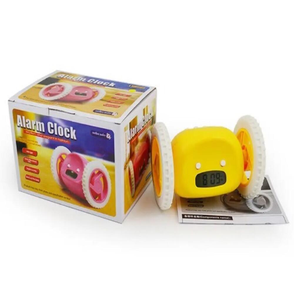 Relogio Despertador Com Rodinhas Fugitivo Digital Clocky Adulto Infantil Anti Sono Led Rodas Giratorio Extra Alto - 1