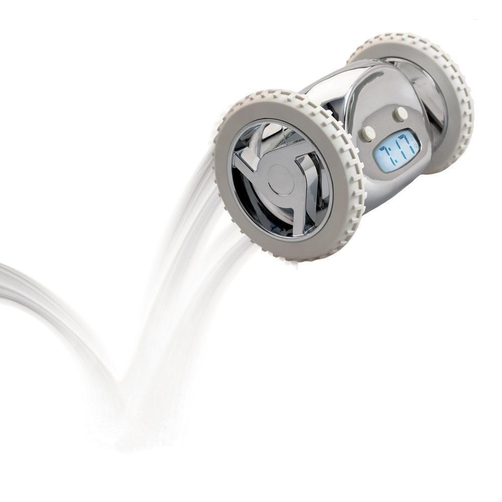 Relogio Despertador Com Rodinhas Fugitivo Digital Clocky Adulto Infantil Anti Sono Led Rodas Giratorio Extra Alto - 4