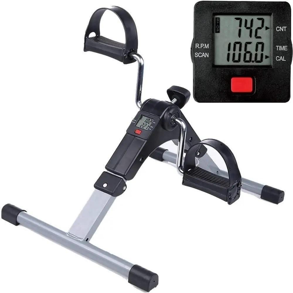 Mini Bicicleta Fisioterapia Ergometrica Bike Lcd Simulador Pedal Dobravel Fitness Perna E Braco Com Ciclo Computador Por - 1