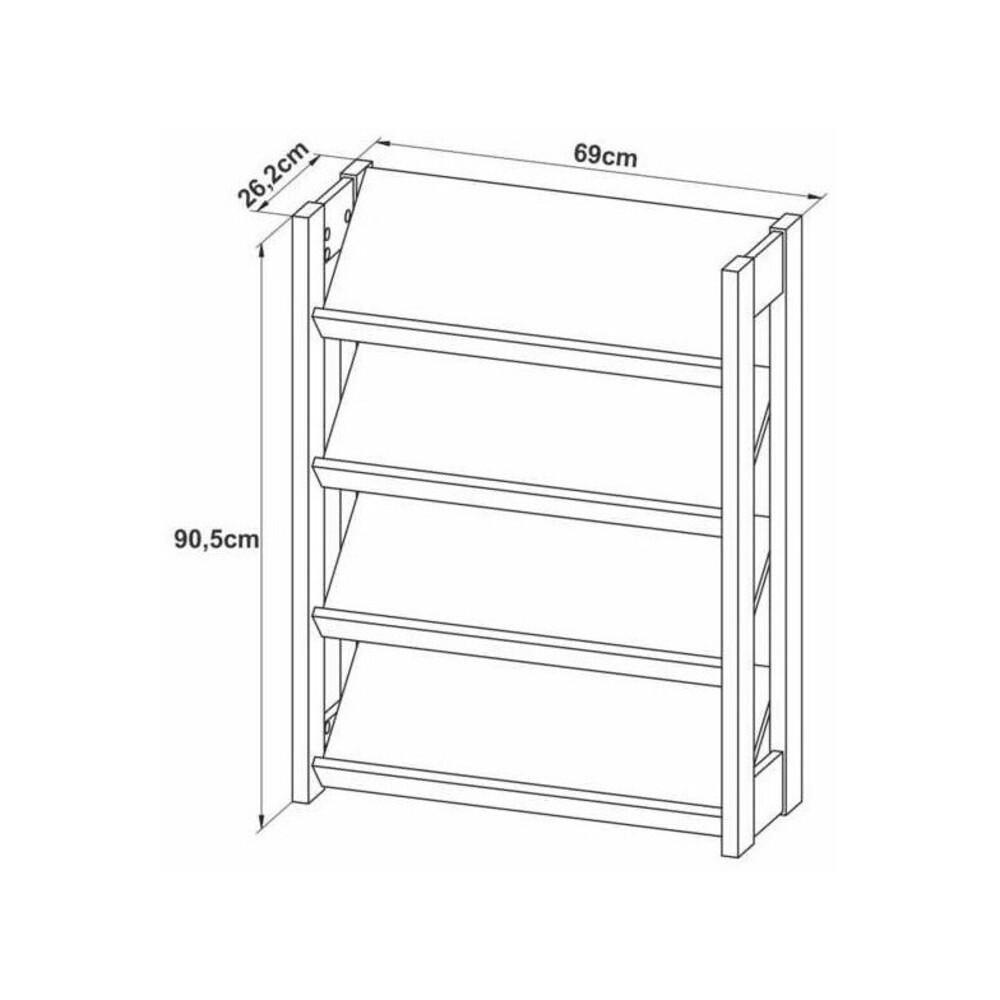 Sapateira Multimóveis Vcr35006 Branco/Amêndoa Branco/Amêndoa - 3
