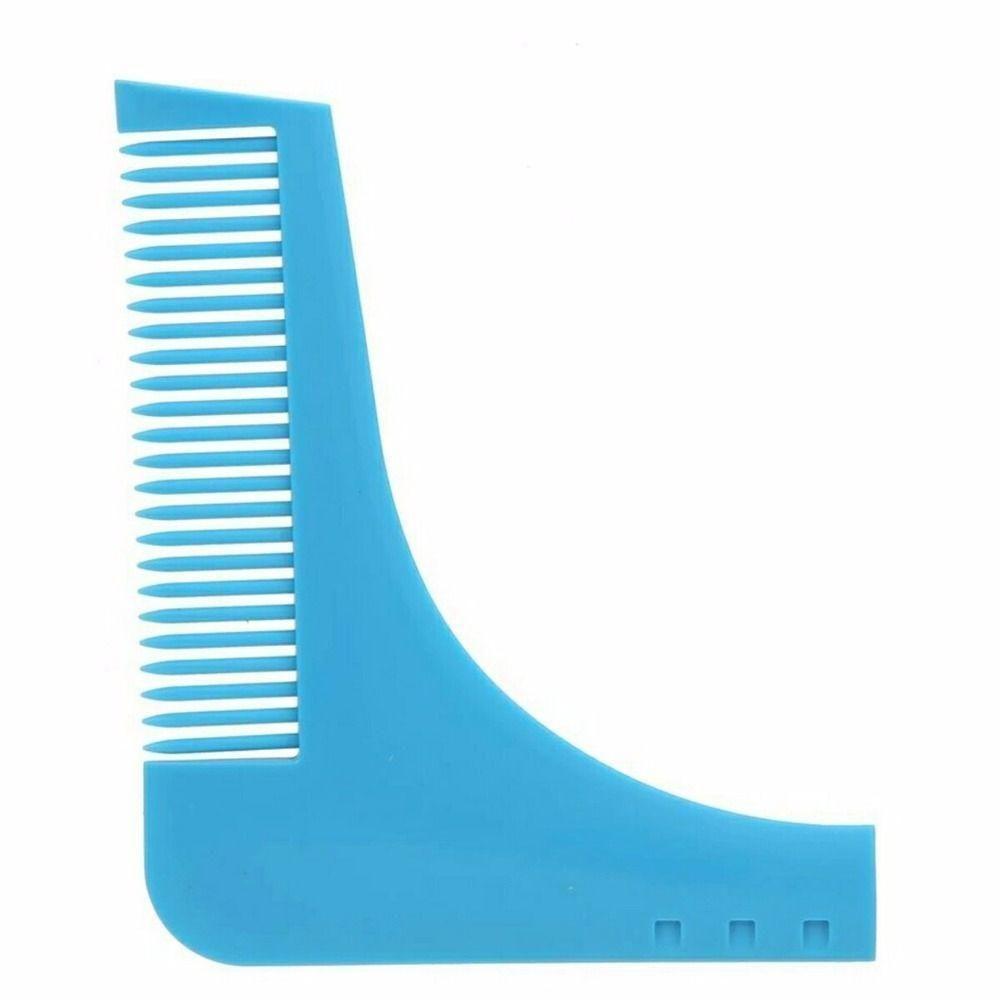 Pente Modelador Aparador De Barba Bigode Pelos Barbeiro Barbearia Azul - 1