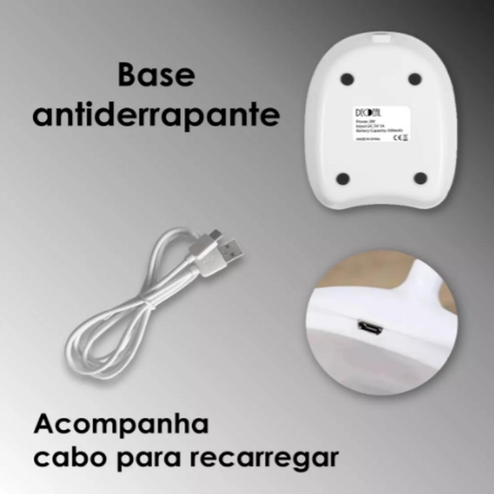 Luminaria Mesa Led Articulada Abajur Touch Flexivel Branca Leitura Estudo Trabalho Quarto Escritorio Recarregavel - 9