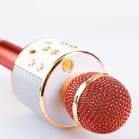 Microfone Karaoke Bluetooth Portatil Infantil Sem Fio Alto Falante Show Festa Escola Youtuber Dourado - 7