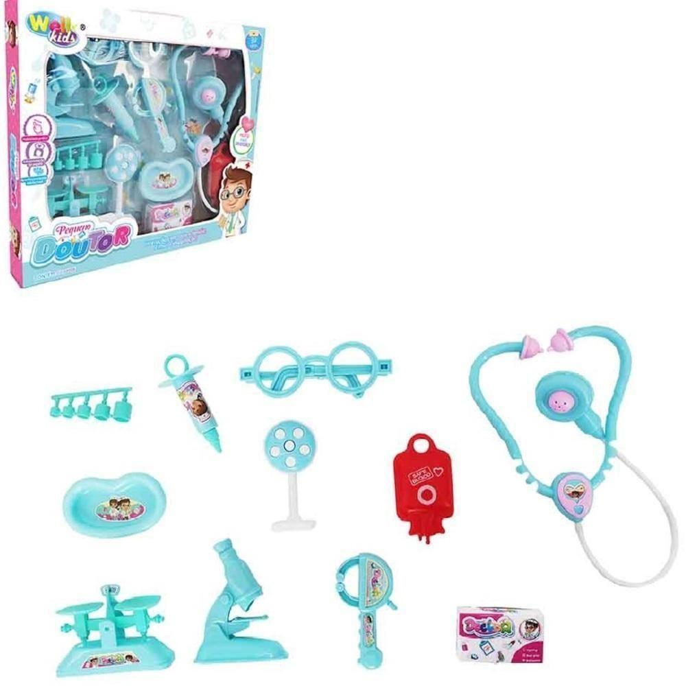 Kit Medico Infantil Doutor Enfermagem Completo 10 Peças Brinquedo Estilo Profissional - 1