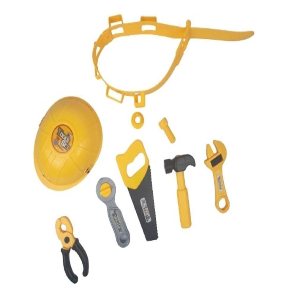 Kit De Ferramentas Infantil Cinto Capacete Brinquedo Com Acessorios Chaves Alicate Completo - 1