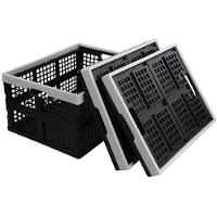 Caixa Organizadora Dobravel Cesto Desmontavel Caixote Transporte Multiuso Carga Compras Lavanderia Feira Livros Brinqued - 1