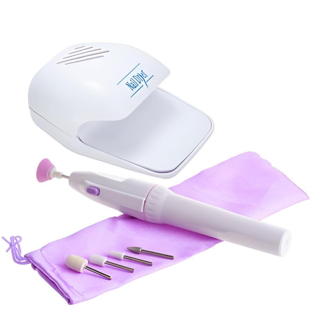 Kit Manicure Secador Lixadeira Eletrica De Unha Com Cabine Estufa Mini Nails Pedicure Lixa Modelar Unhas - 1