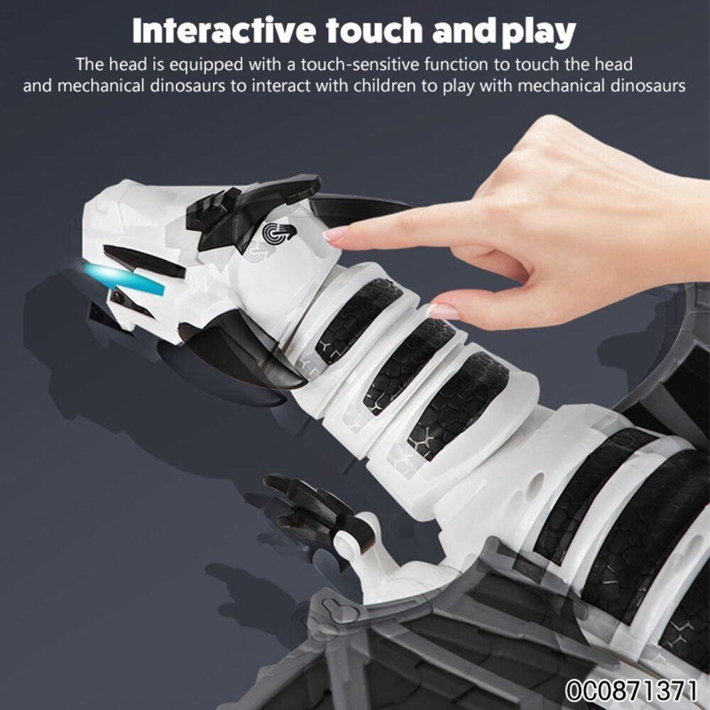 Dinossauro Robo Controle Remoto Gigante Dragao Solta Fumaca Interativo Som Luz Sensor Movimento - 3