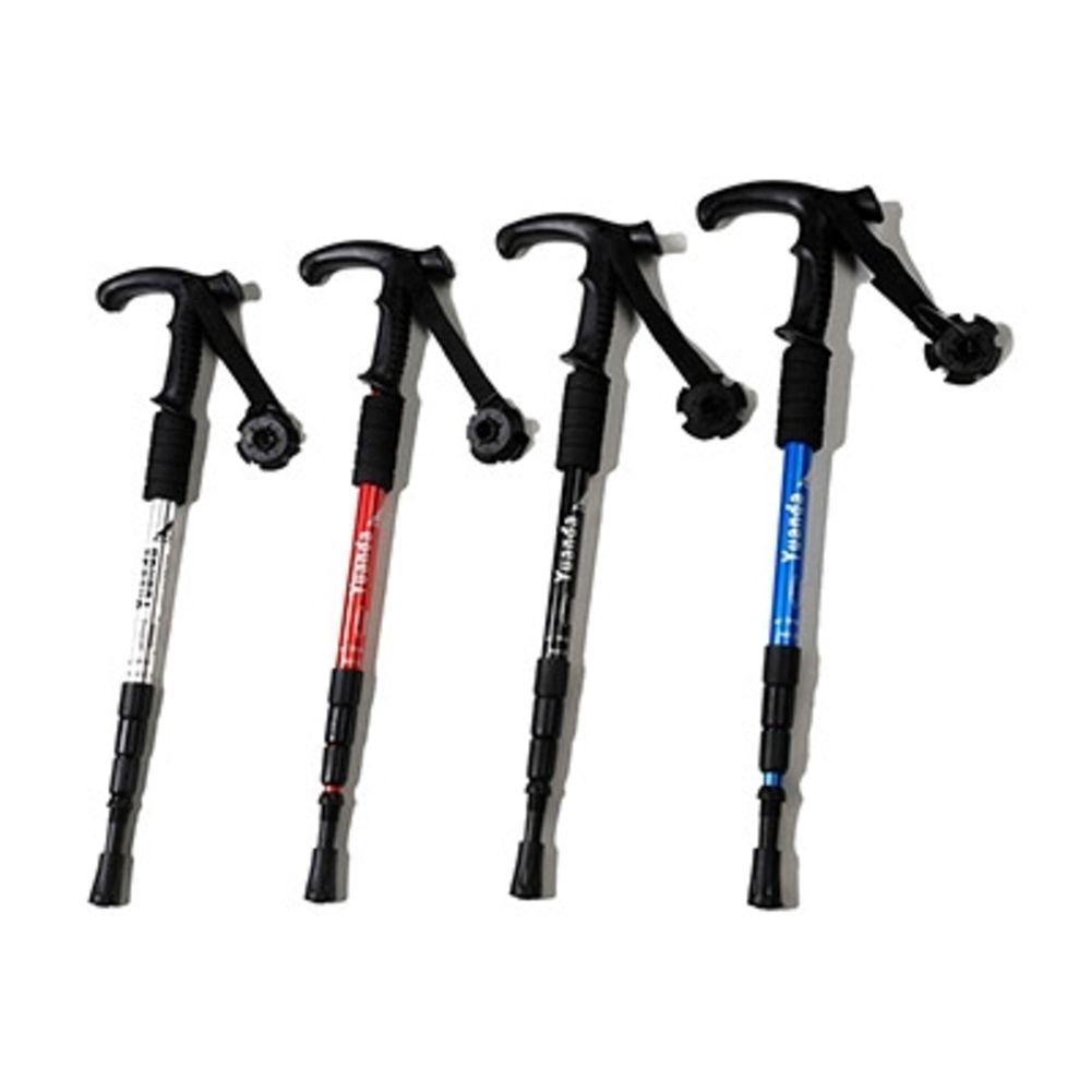 Bengala Retratil Bastao Idoso Caminhada Trilha Ajustavel Aluminio 110cm Multifuncional Escalada Pratica - 1