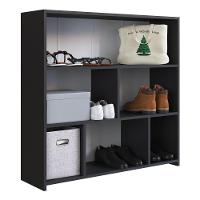 Sapateira Com 6 Nichos Multimóveis Cr35103 Preta Preto - 1