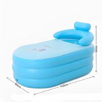 Banheira Inflavel Portatil Spa Termica Banho Gelo Encosto Adulto Infantil Ofuro Pvc Luxo Relaxante Quente Frio - 7
