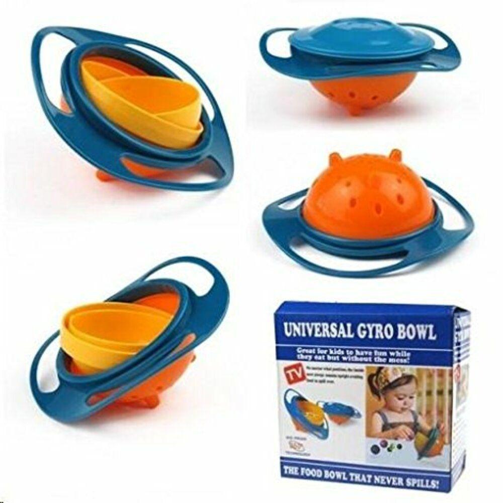 Prato Giratorio Tigela Infantil Pratinho Magico Não Derrama A Comida Gyro Bowl 360 Pratinho Do Bebe - 1