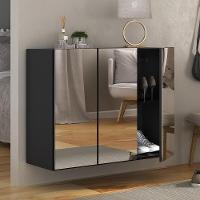 Sapateira 3 Portas Com Espelho Suspensa Nina Mp6021 Preta - 1