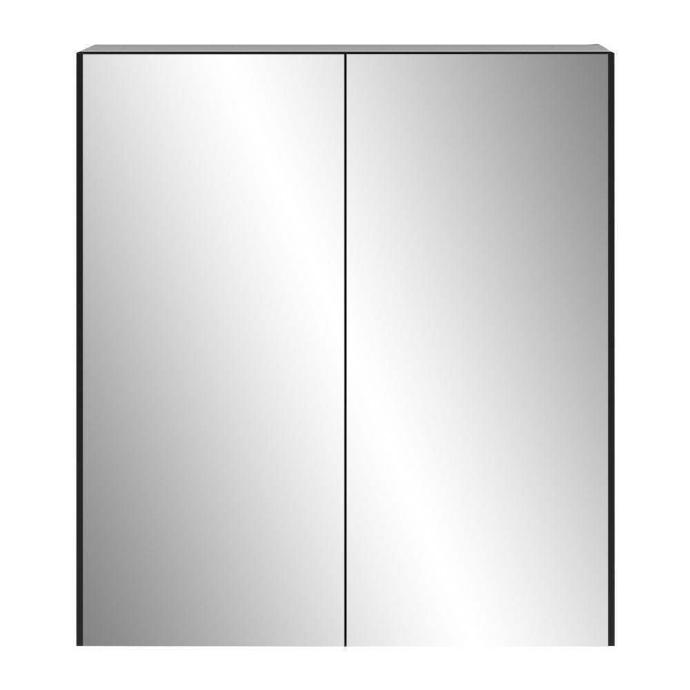 Sapateira 2 Portas Suspensa Com Espelho Nina Multimóveis V6011 Preta Preto - 2