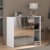 Sapateira 3 Portas Com Espelho Nina Multimóveis V6020 Branca Branco - 5