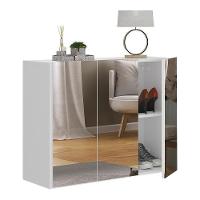 Sapateira 3 Portas Com Espelho Suspensa Nina Multimóveis V6021 Branca Branco - 1