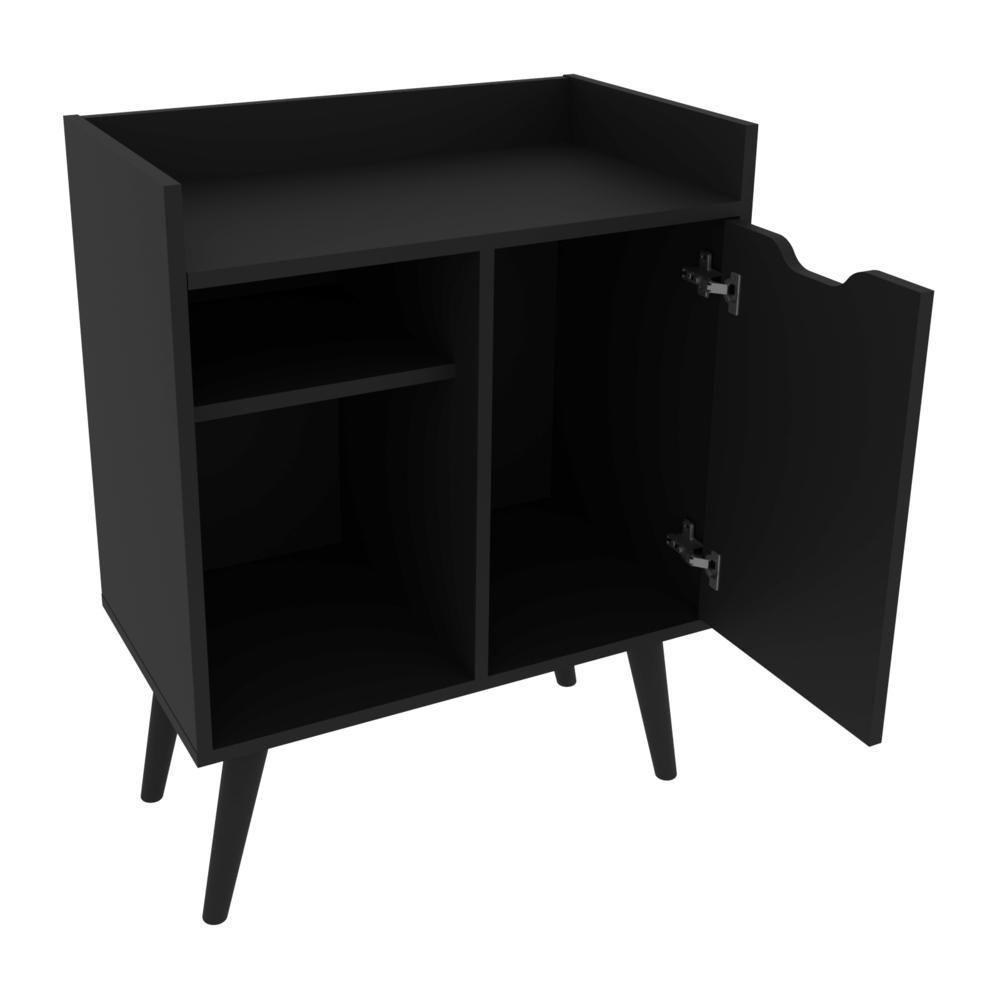 Adega Bar 60cm Com 1 Porta Multimóveis Cr50064 Preta Preto - 2