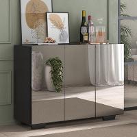 Aparador 3 Portas Com Espelho Mp1014 Preto - 1